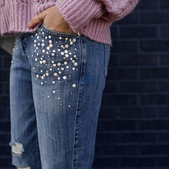 7 for all mankind embellished jeans - Picture 3 of 7